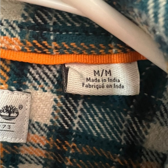 Timberland Men's Large Green Lumberjack Flannel Button-Up Shirt! Size Medium - Picture 5 of 12